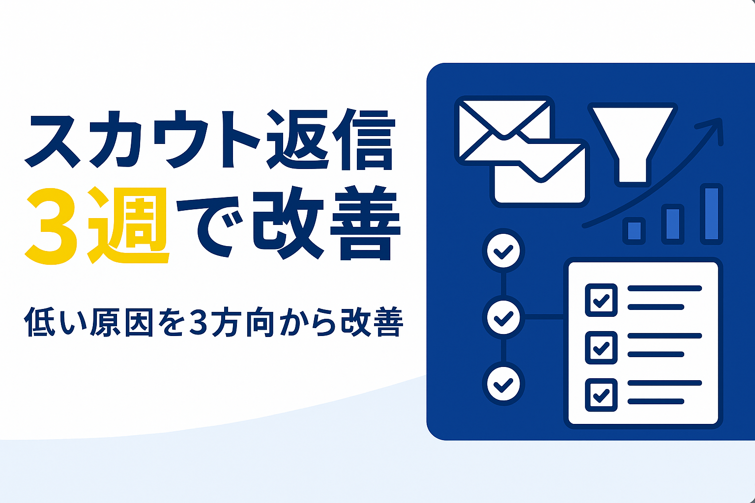 スカウト返信率を3週で改善