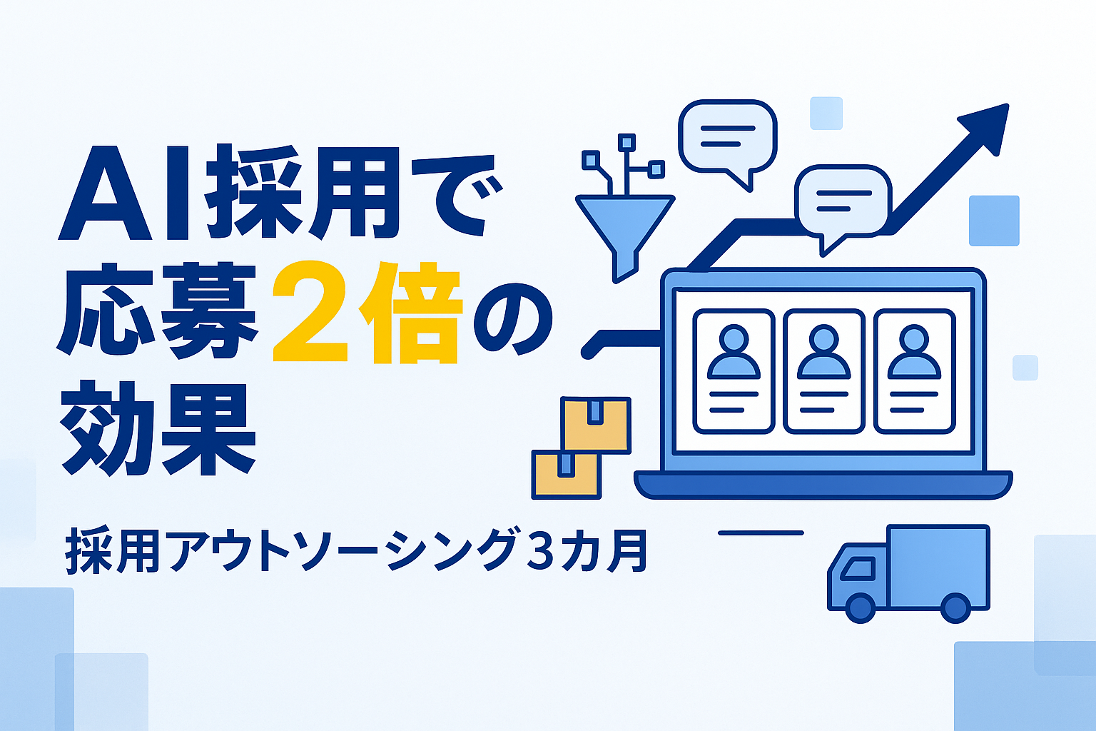 AI採用アウトソーシング効果で応募2倍