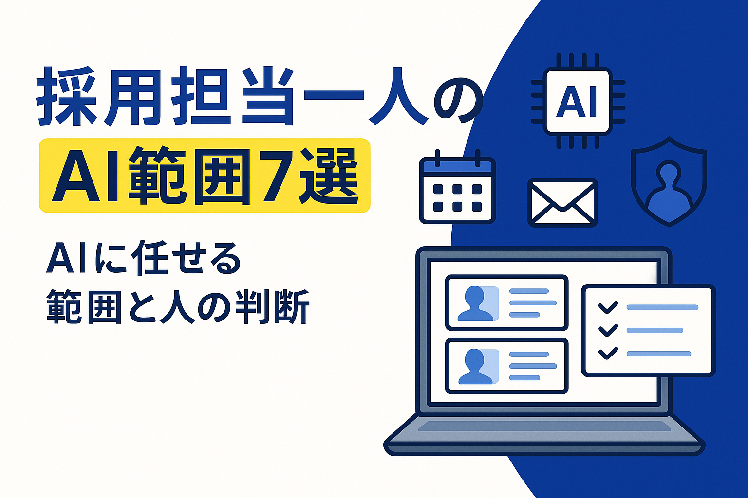 採用担当一人でAIに任せる範囲7選