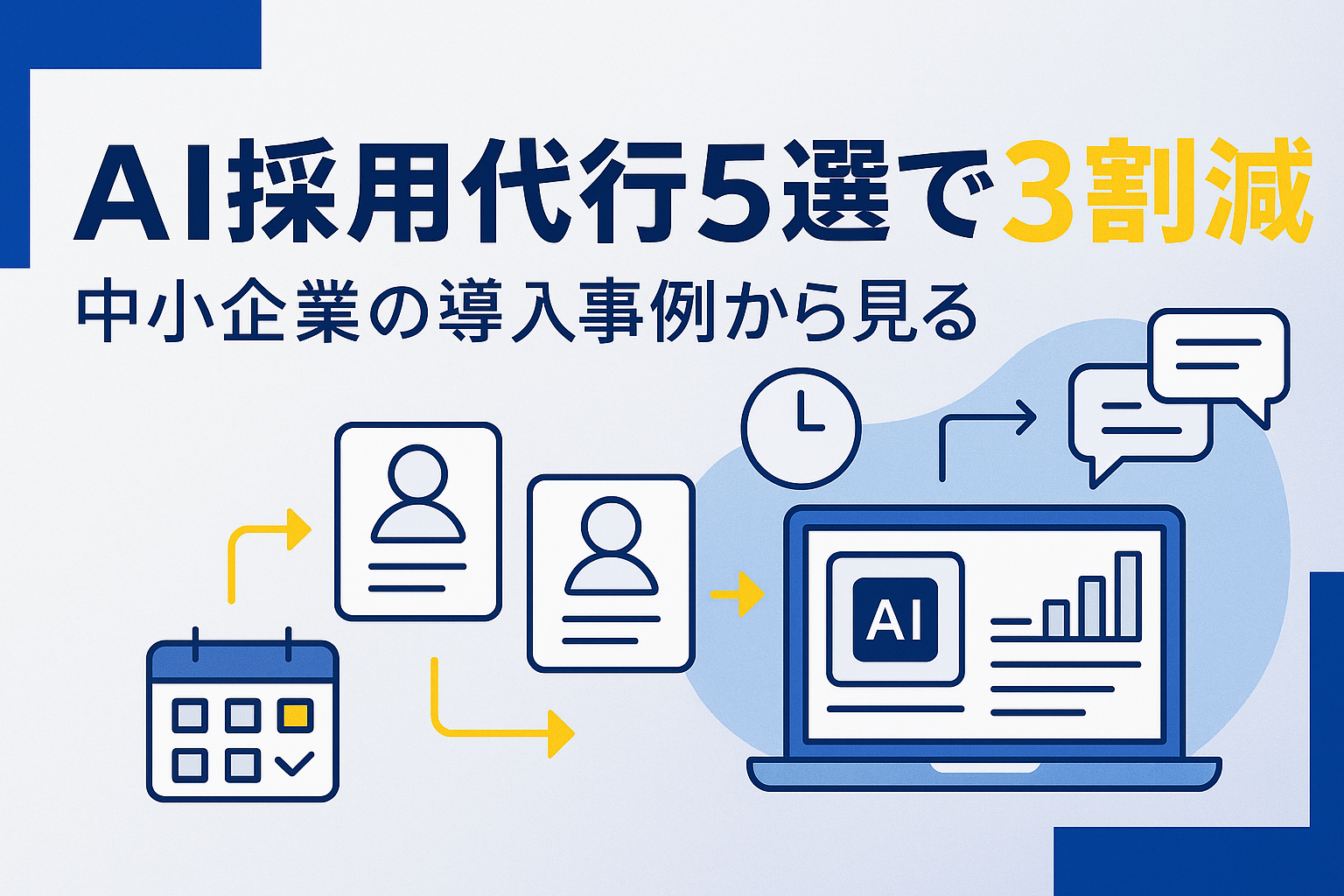 AI採用代行 中小企業導入事例5選で3割減