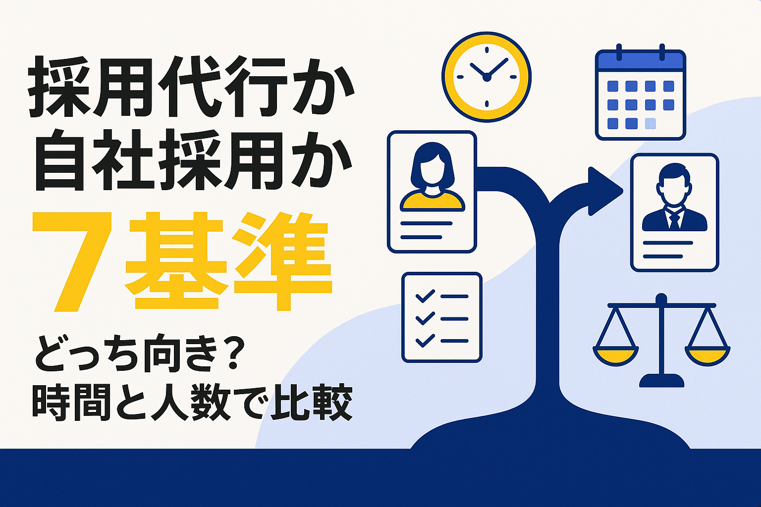 採用代行と自社採用どっち？7基準